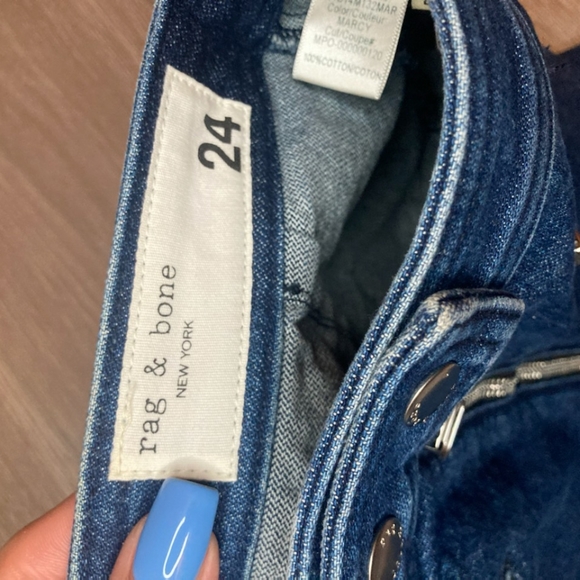 Rag & Bone Racer Denim Skirt 24 - Picture 5 of 6